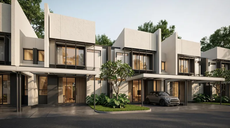 Tampak depan rumah Morelle tipe 7x14